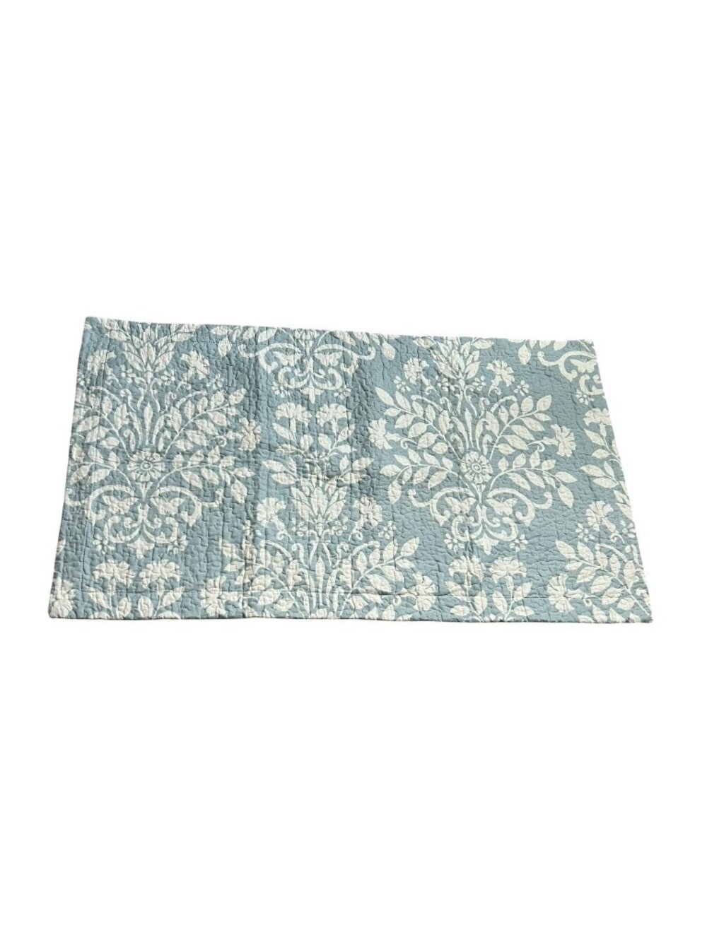 Laura Ashley Rowland Blue lot of 2 quilted xlarge euro shams 26x24in